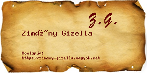 Zimány Gizella névjegykártya